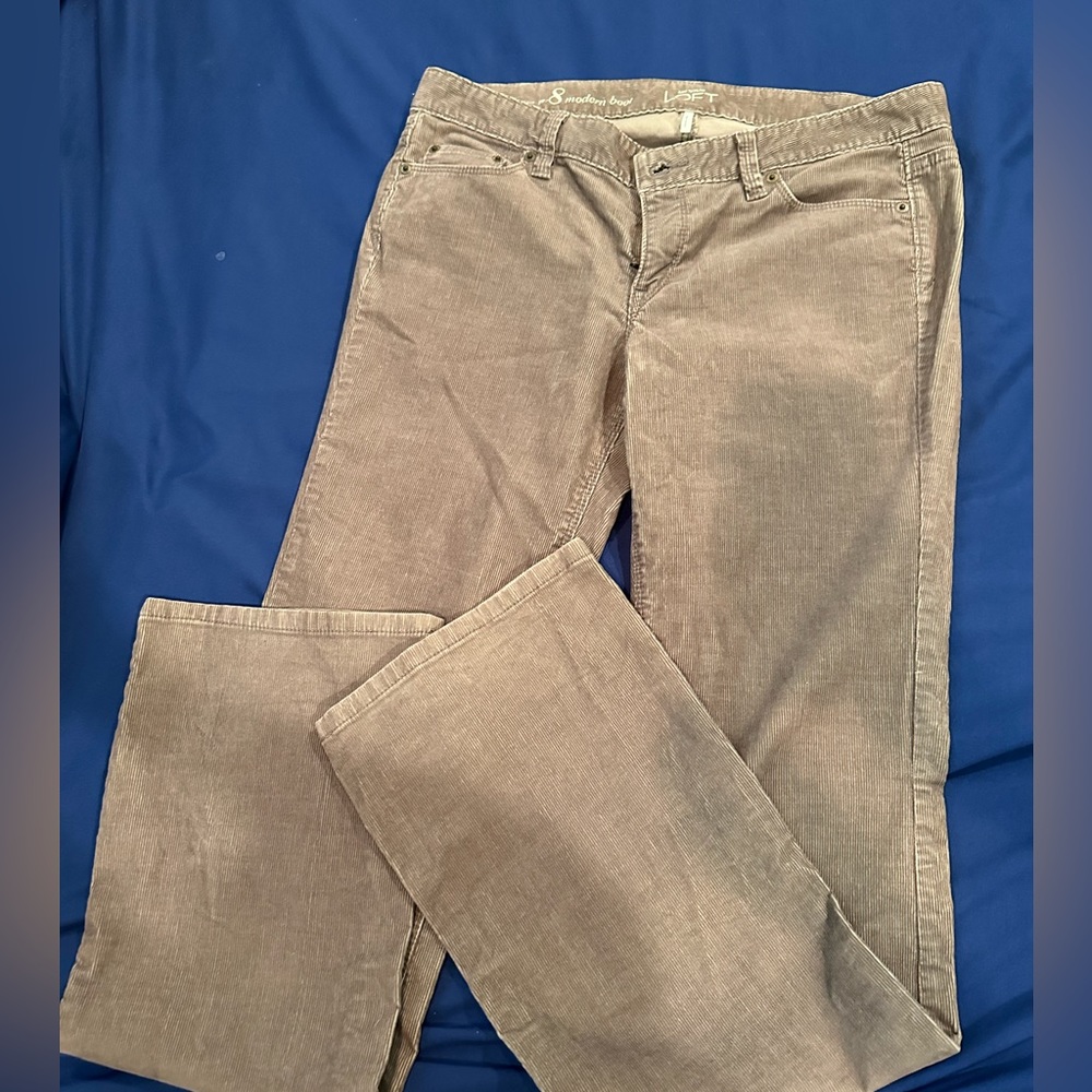 The Loft Grey corduroy bootcut pant